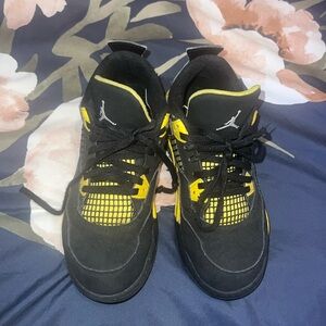 Yellow and black air Jordan's